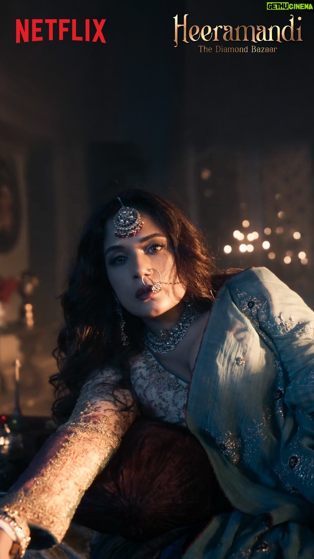 Richa Chadha Instagram - A symphony of love and betrayal, Lajjo’s resilience echoes in the halls of Shahi Mahal ✨ 🫶 The gorgeous Richa Chaddha stars as Lajjo! 💎 Heeramandi: The Diamond Bazaar is coming on 1st May, only on Netflix! #HeeramandiOnNetflix #SanjayLeelaBhansali @bhansaliproductions @prerna_singh6 @m_koirala @aslisona @aditiraohydari @sharminsegal @therichachadha @iamsanjeeda @shekhusuman @fardeenfkhan @taahashah @adhyayansuman @rimpleandharpreet @shriparamanijewels