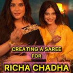 Richa Chadha Instagram - Meticulously designed this velvet peacock Saree for our very own RICHA CHADHA😍 #heeramandi #richachadha #fashion #shwetamahadik #diychachi #diy