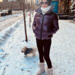 Richa Shukla Moorjani Instagram - All 10 episodes of @fargo installment 5 are now streaming on @hulu 🥹 go watch and then enjoy this BTS Shoutouts: Slide 4- real life superwoman/cop I had the privilege of shadowing before shooting 🙏🏽👮🏽 @rumbleboxing @frisofokkinga_pt for helping me to feel strong and badass 🥊 @save_the_duck @noizeoriginal @wuxly__ for keeping me warm without harming a single animal 🌱 ❄️ my baby 🐶 for braving the 6 month long winter , and @canadapooch for keeping him cozy 🥶