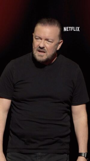 Ricky Gervais Instagram - “The result is, we’re all gonna be dead one day, and we’re all gonna be dead forever.”

Season’s Greetings from @rickygervais in his new special Armageddon. Coming 25 Dec.