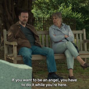Ricky Gervais Instagram - some of After Life’s most powerful moments 🖤