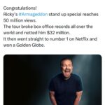 Ricky Gervais Instagram – Best fans in the world ❤️