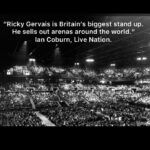 Ricky Gervais Instagram – #Humanity now streaming on Netflix 
#SuperNature coming soon 
#Armageddon work in progress 🙏