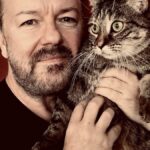 Ricky Gervais Instagram - When I was really poor, I got so fed up having only T shirts and old sweat pants to wear, that I tried to make a suit out of curtains. Now I can afford to wear anything I want. So I wear T shirts and old sweat pants. Probably some moral to this story. Anyway, here's a cat.
