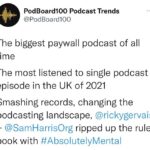 Ricky Gervais Instagram - Incredible. Thank you. absolutelymental.com