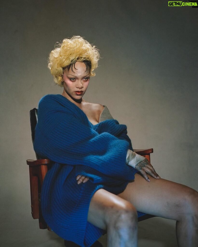 Rihanna Instagram - literally how i feel in postpartum with 2 under 2 @interviewmag