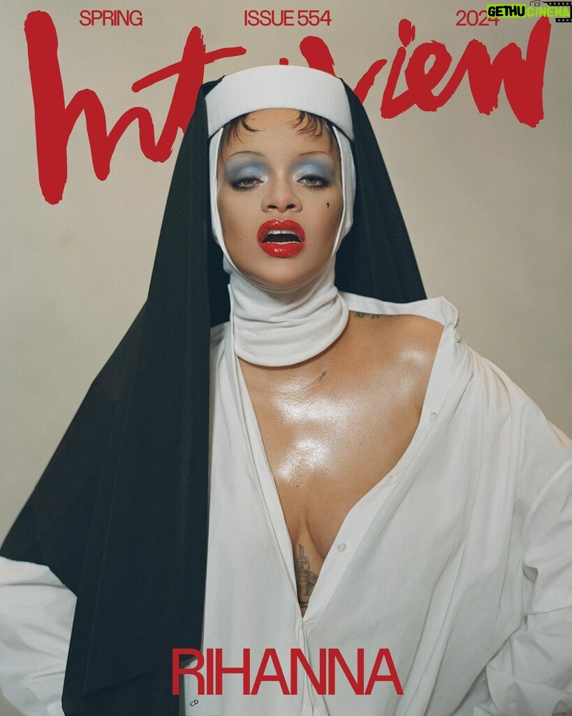 Rihanna Instagram - INTERVIEW. spring 2024 cover. Photography by @nadialeecohen Interview and styling by @melzy917 Entertainment Director: @laurentabach Hair: @yusefhairnyc assisted by @naphiisbeautifulhair Makeup: @yad1m Nails: @kimkimnails Set Design: @thebritttt Tailor: @lynnlea Production: @themorrisongroup Photo Production: @dmb_represents Location: @duststudiosla Special Thanks: @lermitagebh @jennnrosales @jenohill @carolyngirondo Video Editor: @g_scruton