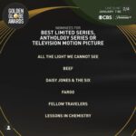 Riley Keough Instagram - Congratulations to everyone involved in @daisyjonesandthesix for the @goldenglobes nominations and a special shout out to Sammy @mrsamclaflin for his well deserved nomination 😻🫶🫶🫶