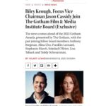 Riley Keough Instagram - What an honor🙏 @thegotham