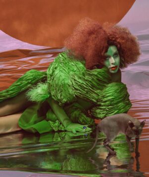 Rima Fakih Instagram - Prrrrrrrrrrrrrr for Harper Bazaar Magazine 💚🐈‍⬛