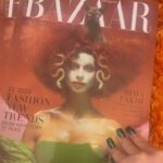 Rima Fakih Instagram - Prrrrrrrrrrrrrr for Harper Bazaar Magazine 💚🐈‍⬛