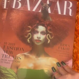Rima Fakih Instagram - Prrrrrrrrrrrrrr for Harper Bazaar Magazine 💚🐈‍⬛