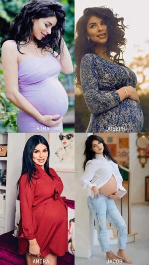 Rima Fakih Instagram - Thank you God for blessing me and my body the health to carry out our dream of 4 babies 🙏🏽 من كتر ما بحبك يا جوزي، ما كان فيني اتركك لوحدك🤰🏻🤰🏻🤰🏻🤰🏻