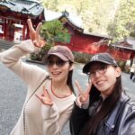Rin Takahashi Instagram - 箱根旅行のとき💓 行ってみたかった #九頭竜神社 #箱根神社 #箱根七福神 に行ってきました✨🐉 華音ちゃんと🤍 @miyahara_kanon もちろん御朱印ももらってきました⛩️ 実は旅行1日目天気が悪かったので2日目も連続で行ってきました🫢 ご縁があるということですね🐲 いきたい神社がたくさん⛩️✨