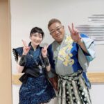 Rina Ikoma Instagram - . 水谷千重子50周年記念公演も⁣ ⁣ 気づいたら、明日が大千穐楽です！！⁣ ⁣ さみしい🥺⁣ ⁣ 毎日すごく充実していて。⁣ エンタメをギュッと凝縮したこの公演は⁣ めちゃくちゃ勉強になります！！⁣ ⁣ 千重子先生のお歌も毎日聴けて贅沢な日々です(*´꒳`*)⁣ ⁣ 昨日今日と、⁣ 千重子先生とダンスでジョインさせて頂きました！！⁣ ⁣ 平野泰新くんと！！⁣ 今回も踊れて本当に嬉しかったです🥰⁣ ⁣ 御崎進さんとのお写真。⁣ 御崎さんの目が！！👀⁣ ⁣ 萬みきおさんと⁣ 伊達みきおさん味がすごいですね〜笑⁣ ⁣ 根本要さんと！！⁣ ステージ後にご挨拶したら、⁣ 是非写真撮りましょうと仰って頂きました！！⁣ ⁣ 舞台素敵でしたよ！⁣ 千秋楽までお客様を楽しませてくださいねと⁣ ⁣ お話ししてくださいました！！⁣ 心に刻まれました！！⁣ ⁣ 千重子先生のステージは⁣ 様々なジャンルの素晴らしい方々の歌を聴けて⁣ 本当に贅沢ですし、私も頑張りたいってモチベーションがあがりまくります！、⁣ ⁣ 明日も、しっかり努めます(*´꒳`*)⁣ ⁣ #水谷千重子 先生⁣ #御崎進 さん⁣ #萬みきお さん⁣ #根本要 さん⁣ #平野泰新⁣ #生駒ちゃん⁣
