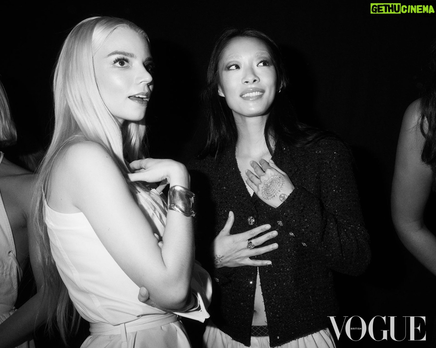 Rina Sawayama - 136.6K Likes - @britishvogue ❤️
photographed by @NedRogers and styled by @Edward_Enninful, my glam @frankieboyd @evaniefrausto, wearing @chanelofficial
[Image Description: Slide one, a black and white image shows, from left to right, Gemma Chan, a woman of Chinese heritage, Simone Ashley, a woman of Indian Tamil heritage, Rina Sawayama, a woman of Japanese heritage, Anya Taylor-Joy, a white woman, Maya Jama, a Black woman, Paloma Elsesser, a Black woman, and Jameela Jamil, a woman of Indian and Pakistani heritage. Simone, Anya and Paloma are sitting on stools, and the other women are standing. All seven are looking at one another and laughing.