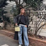 Rio Uchida Instagram - オフの日。 親友と三茶のティラミス食べに行った✌️映えた✌️ 私服〜！ coat: @clane_official tops: @auralee_tokyo denim: @maisonmargiela shoes: @converse bag: @newbottega glasses: @oliverpeoples