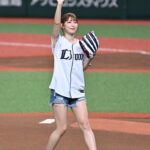 Risa Yukihira Instagram - 昨日は埼玉西武ライオンズさんで始球式させていただきました⚾️ 初めての経験！とっても緊張した…！ ふわふわボールだったので次はもっと投げれるように練習頑張ります🔥 ご声援くださった皆さんありがとうございました💙💙🦁 #西武ライオンズ#seibulions#聖心美容クリニック#聖心30周年感謝ナイター