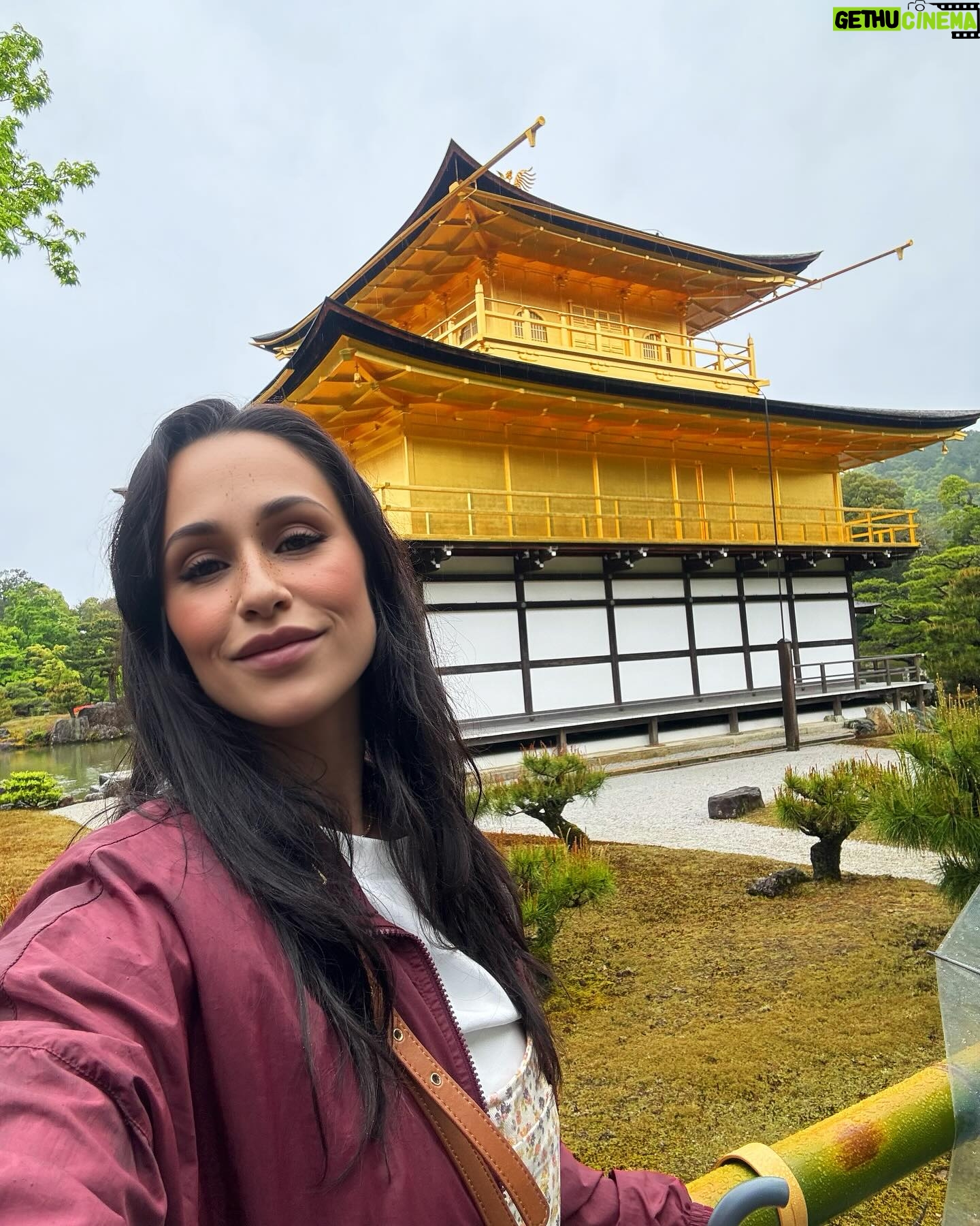 Rita Pereira Instagram - Mau tempo mas Kyoto lindo na mesma. Hoje fomos ao Kinkaku-ji Temple, ao Nishiki Market e ao Fushimi Inari-taisha. Ficou a faltar-nos 2 sítios incríveis mas esta chuva não ajudou. #kyoto #quioto #japan #japão #kinkakujitemple #nishikimarket #fushimiinaritaisha #family #vacation #famvacay