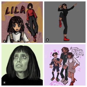 Ritu Arya Instagram - This artwork is insane... Thank you all for the Lila love. My mind is blown❤️✊🏾🙏🏽🌎👠🙏🏽☂️🌈🍭🎈👽🍬🧁🧃 @umbrellaacad