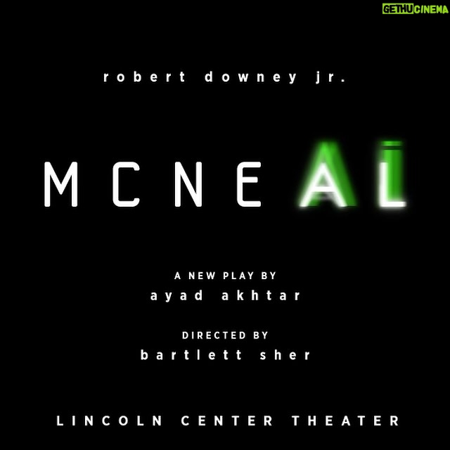 Robert Downey Jr. Instagram - I am making my Broadway debut in the new play MCNEAL at Lincoln Center Theater! I knew I wanted to do Ayad’s new play before I was done reading it, then hearing Bart would be directing at the Beaumont theater sealed the deal. It’s been 40 years since I was last on “the boards”, but hopefully I’ll knock the dust off quick. MCNEAL is a timely and important story about the future of creatives, and I intend to do it justice. /// The strictly limited engagement begins September 5 at @lctheater , and you can get tickets starting Tuesday, May 21 at 12pm ET by visiting LCT.org #McNealBway