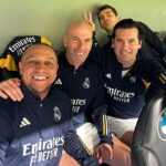 Roberto Carlos Instagram - ¡Tarde increíble con amigos en el Santiago Bernabéu! @Zidane | @IkerCasillas | #SantiSolari