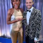 Robin Roberts Instagram – Very grateful to the fabu @christopherpalunewyork for designing this golden jumper for our @goodmorningamerica Oscars After Party! He was also a great guest on our show this morning.👏🏽🌟