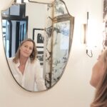 Robin Wright Instagram - Morning ritual with @robingwright in Pour Les Femmes’ Italian pulled lace. Featuring our long sleeve button-front pyjama set and delicate long robe. Handcrafted in Sicily from breathable, white linen. @pourlesfemmesofficial xx