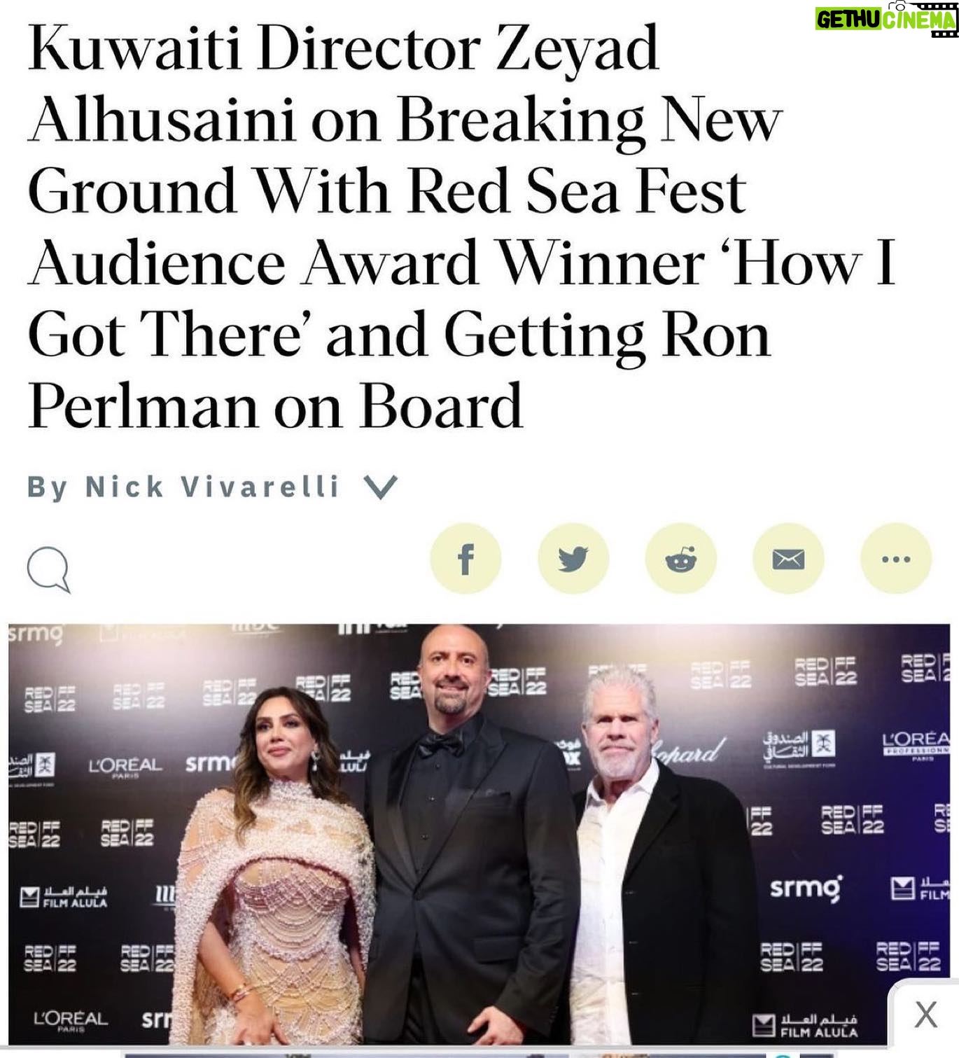 Ron Perlman Instagram - So blown away by Zee’s 1st film. As was all who saw it. Winner of the audience award, Red Sea film festival, Jeddah, Saudi Arabia. Repost from @zee_alhusaini • @variety @redseafilm @perlmutations @howigotthere @yaqoubian @jaavedjaaferi