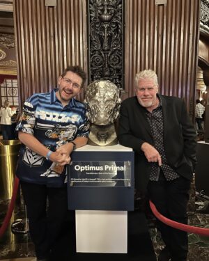 Ron Perlman Instagram - Don’t know who the dude on the left is. Only just met the guy in the middle. The muthafucka on the right owes me money!  #Transformers:RiseOfTheBeasts kicks Ass!