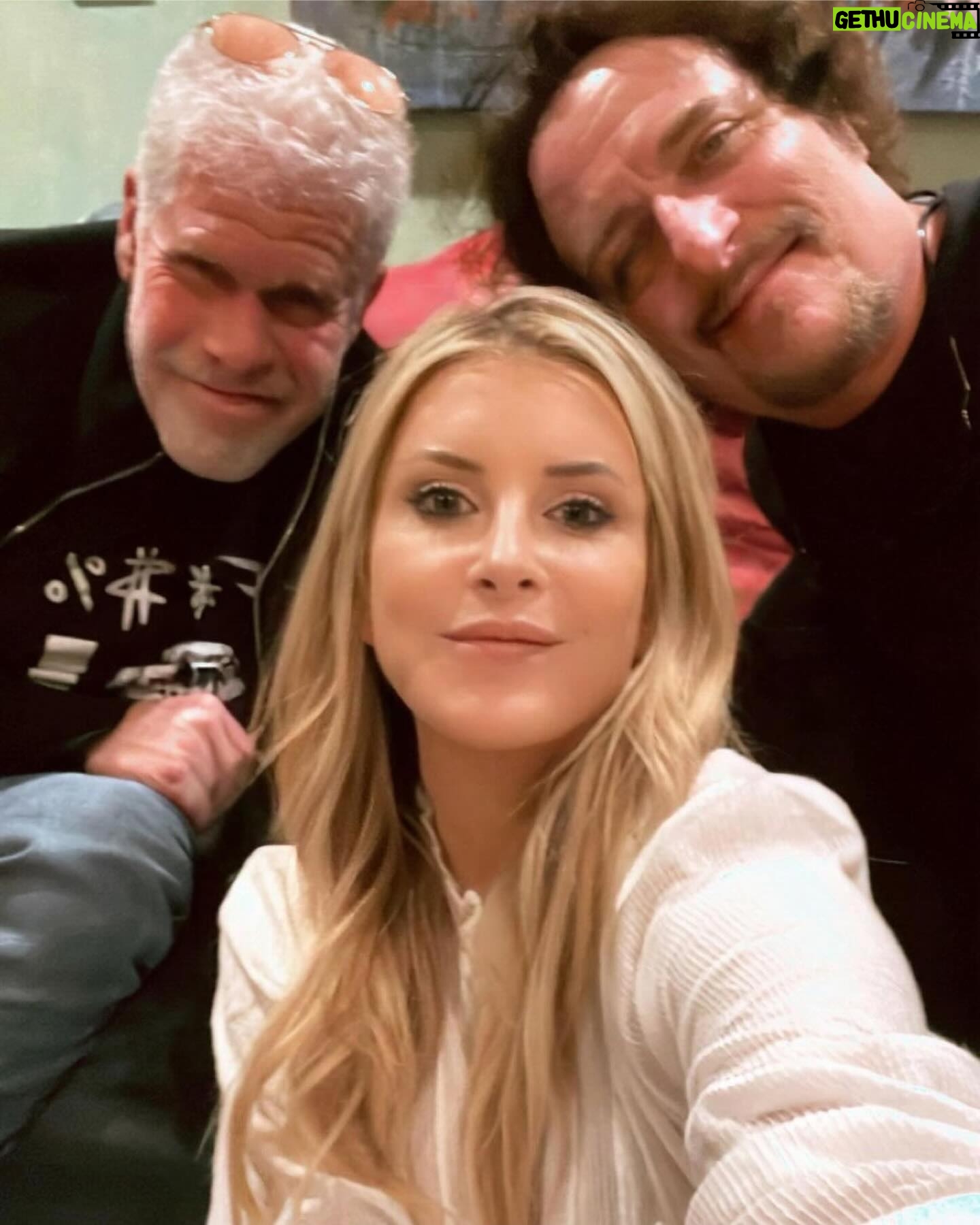 Ron Perlman Instagram - Repost from @allisondunbar • anarchists….. #vinovino #wildnightsinpasadena #loudmouthsoup #sonsofanarchy #dogsandpals
