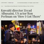 Ron Perlman Instagram - Kuwaiti director Zeyad Alhusaini, US actor Ron Perlman on ‘How I Got There’ Want to read it? Click the link in my bio.