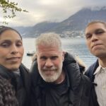 Ron Perlman Instagram - Little fam time, @blake_perlman, @delroy.edwards , and the old man. Lago di Como, Italia. November ‘22.