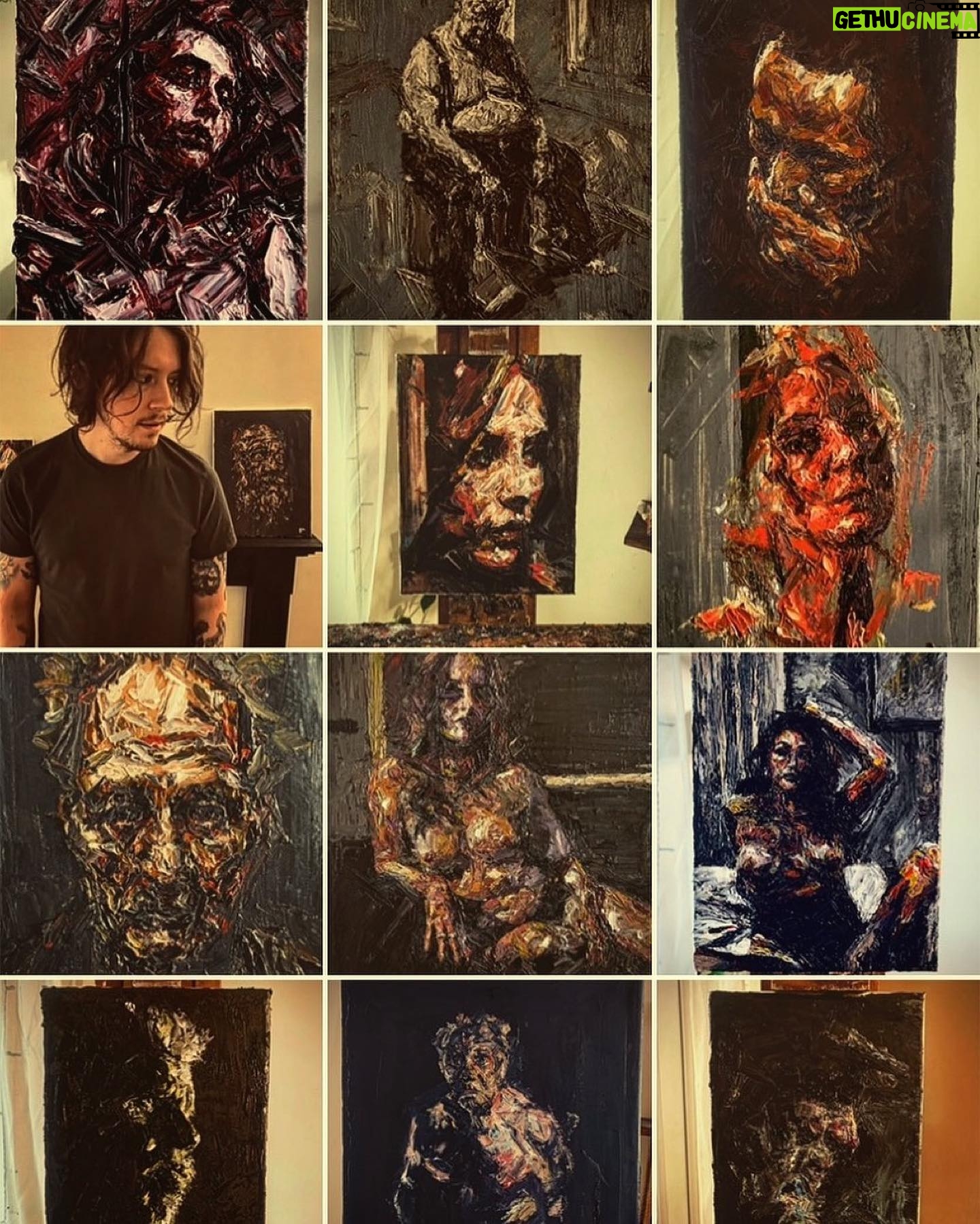 Ron Perlman Instagram - Extremely honored to be a part of this brilliant artist’s latest collection. Or any collection for that matter! Repost from @jonnygillardart • Thank you to @colgil1945, my mum, @lotte_spring @fayenobleevans @peterevans208 and @la_lune_de_loup for encouraging me to paint this past 6 months and moving into 2023. I’ve thoroughly enjoyed making a tremendous mess on canvas’s and surrounding areas. Thank you also to all those who have trusted me to paint their portrait. @meowgosha @__agnu @maxmagpie @jadelunn @perlmutations @zoranbihac and all those I’m in the process of painting. Thank you to @speedframelincoln for the amazing service you’ve provided. Love and best wishes. #oilpainting #art #oiloncanvas #portrait #oilportrait #painting