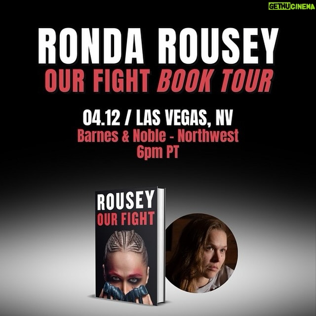 Ronda Rousey Instagram - Las Vegas!! Reminder that there will be a signing/meet&greet this Friday 4/12 @barnesandnoble - Northwest 6pm PT! Come out and say hi!! Event link in my Instagram story, see you there ☺️