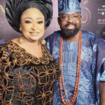 Ronke Oshodi Oke Instagram - Earlier today at the Premier of Anikulapo The Series, catch me on your screen on the Anikulapo Series 😃 Clothing @maffa_couture Jewelry by @yeyeaje_aderonke_worldwide Makeup by @pearlposhlooks #anikulaporiseofthespectre #anikulapotheseries