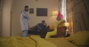 Ronke Oshodi Oke Instagram - If you have seen #AjosepoMovie you will know that this scene was intense. 

Give @_timini is flowers 💐 because he ran through that monologue smoothly EVERY SINGLE  TAKE and @kayodekasum can confirm that energy in the room was electric! 

@ronkeoshodioke is a master of the art, working with her was so easy, she gave me everything I needed to be DAPO. Im grateful. 

Come out and watch AJOSEPO this weekend. I promise you’ll have an amazing time.