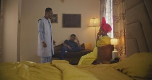 Ronke Oshodi Oke Instagram - If you have seen #AjosepoMovie you will know that this scene was intense. 

Give @_timini is flowers 💐 because he ran through that monologue smoothly EVERY SINGLE  TAKE and @kayodekasum can confirm that energy in the room was electric! 

@ronkeoshodioke is a master of the art, working with her was so easy, she gave me everything I needed to be DAPO. Im grateful. 

Come out and watch AJOSEPO this weekend. I promise you’ll have an amazing time.