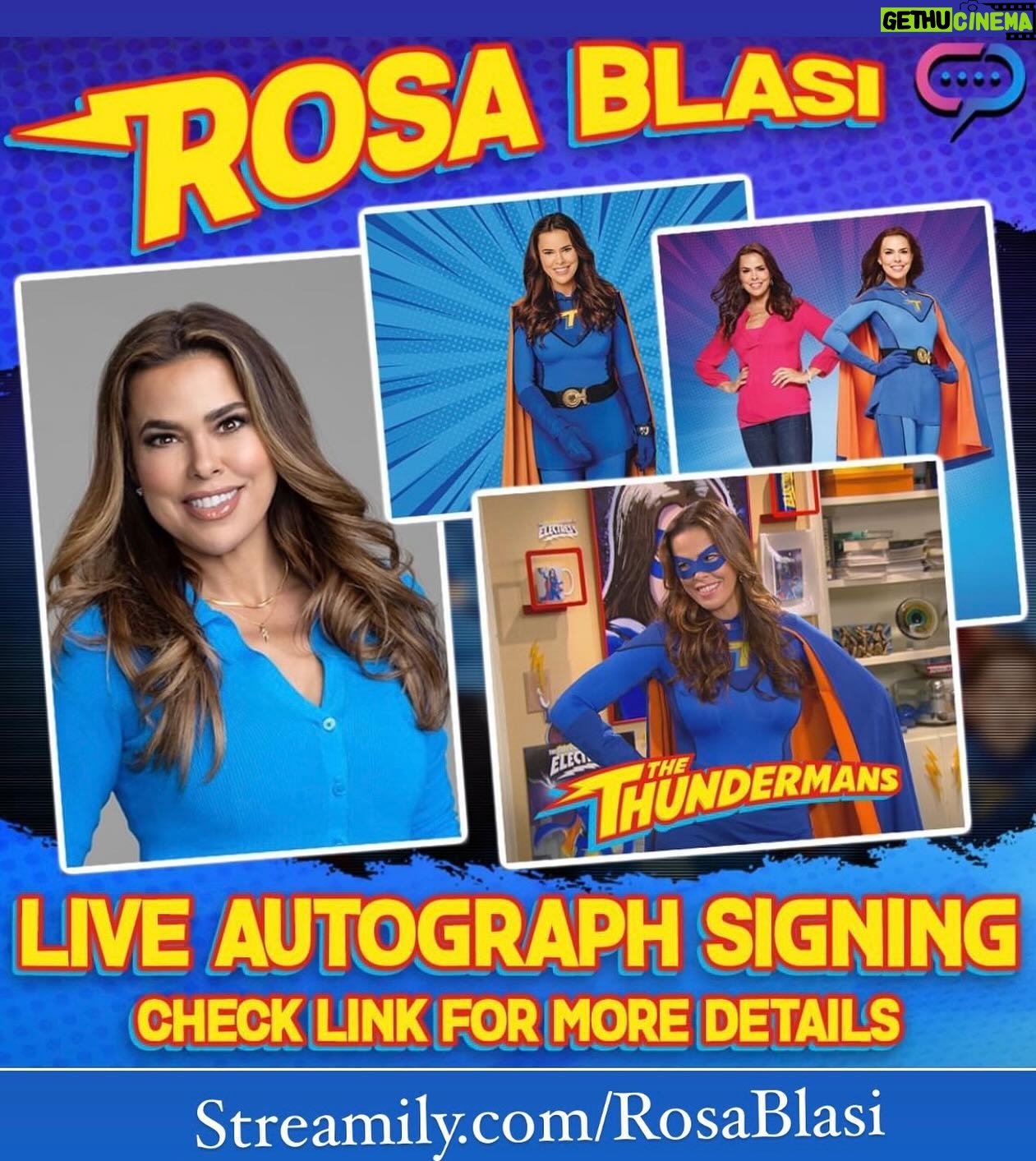 Rosa Blasi Instagram - I’m doing a live autograph signing with @streamily.live at 10am PST changed to JUNE 29th! Direct link is Streamily.com/rosablasi Many of my beloved cast mates are joining as well and the energy around this event is electric ⚡️…see what I did there?