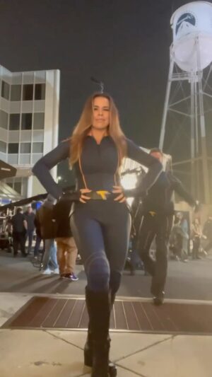 Rosa Blasi Instagram - A sneak peak at our fabulous super suits and a lil snip it of what it’s like to hang with @mrchristallman Happy Valentines Day Hank! ❤️ Barb ⚡️