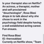 Rosa Blasi Instagram – Want to be a fly on the wall for a totally candid and honest conversation w/ me about my “double life” and my relationship to depression? Then listen to this free podcast ‘ALL EARS’ (on Spotify or press the purple podcast button for iPhones). You can skip the first 7 minutes (literally didn’t know they were recording😂). #therapist #actress #doublelife @all_earspod