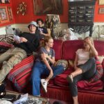 Rosamund Pike Instagram - Rehearsal. Shoot. Best sofa. Best people. saltburnfilm