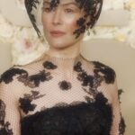 Rosamund Pike Instagram - Pictured at the @GoldenGlobes, actress and House Ambassador @MsPike, nominated for Best Supporting Female Actor in a Film for her role in @SaltburnFilm, turned heads in a striking black #DiorCouture gown by @MariaGraziaChiuri.