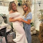 Rosie McClelland Instagram - The cutest baby shower for my Auntie @phoeleyland thank you @plumeoffeathers_ for this amazing set up & food! Watch our full Vlog on YouTube now (link in bio) 🩵 #family #baby
