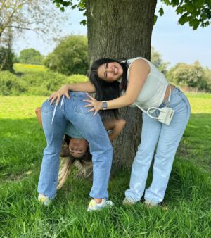 Rosie McClelland Instagram - Love you @therealsophiagrace 🩵 Watch our full Vlog on YouTube now (link in bio) #sophiagraceandrosie #youtubeoriginals