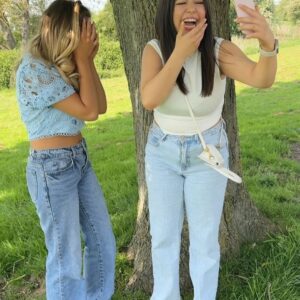 Rosie McClelland Instagram - Love you @therealsophiagrace 🩵 Watch our full Vlog on YouTube now (link in bio) #sophiagraceandrosie #youtubeoriginals