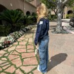 Rosie McClelland Instagram - Denim on denim 🩵🌴 #la #travel thank you @langhampasadena for hosting us x