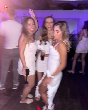 Rosie McClelland Instagram - White Outfit Party 🤍 Watch full YouTube video now (link in bio) #party