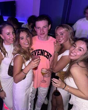 Rosie McClelland Instagram - White Outfit Party 🤍 Watch full YouTube video now (link in bio) #party