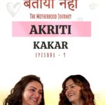 Rubina Dilaik Instagram - “Be gentle with yourself, you are doing the best you can because Motherhood is the greatest thing and the hardest thing.” Welcome back to the 9th episode of Kisine Bataya Nahi: The Motherhood Journey! Gracing our show today is the renowned Singer of the Hindi film industry and a beautiful mother, Akriti Kakar. We had an open and heartfelt conversation about maintaining emotional balance, coping with postpartum changes, and prioritizing self-care as a mother💫 Check out the whole video on my YouTube channel (link in Bio)🫶